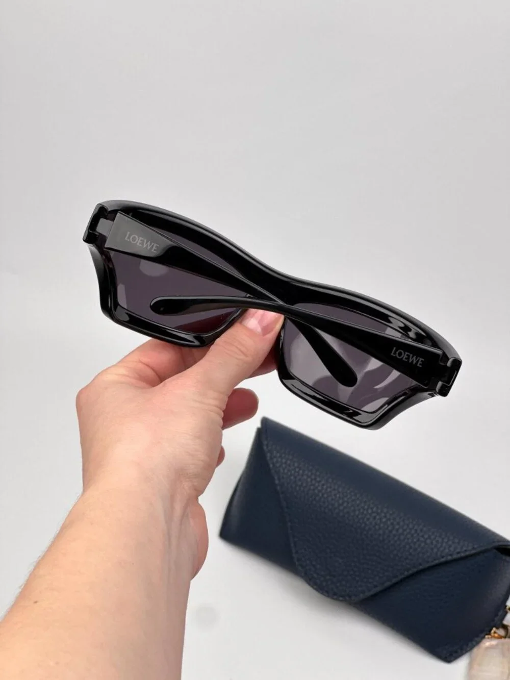 Loewe x PAULA'S IBIZA Men Sunglasses – Black/Smoke Wraparound Frame LW40143U 01A